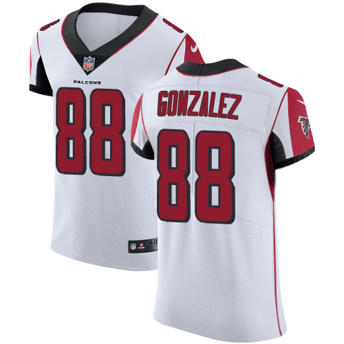 Nike Falcons #88 Tony Gonzalez White Men's Stitched NFL Vapor Untouchable Elite Jersey - Click Image to Close